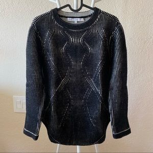 & Other Stories Black White Striped Wool Sweater XS